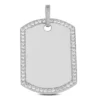 14K White Gold Round Diamond Dog Tag Pendant 1.36ct -Outlet Bijou Lush Store 14k gold round diamond dog tag pendant 136ct p 27377 white 20220426