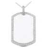 14K White Gold Round Diamond Dog Tag Pendant 1.55ct -Outlet Bijou Lush Store 14k gold round diamond dog tag pendant 155ct p 27289 white 20220426