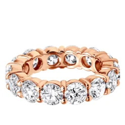 14K White Gold Round Diamond Eternity Band 5.85ct -Outlet Bijou Lush Store 14k gold round diamond eternity band 585ct p 24810 backro
