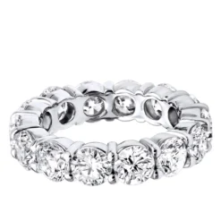 14K White Gold Round Diamond Eternity Band 5.85ct -Outlet Bijou Lush Store 14k gold round diamond eternity band 585ct p 24810 backwh
