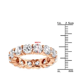 14K White Gold Round Diamond Eternity Band 5.85ct -Outlet Bijou Lush Store 14k gold round diamond eternity band 585ct p 24810 rulerro