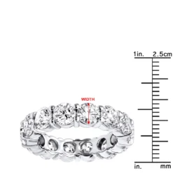14K White Gold Round Diamond Eternity Band 5.85ct -Outlet Bijou Lush Store 14k gold round diamond eternity band 585ct p 24810 rulerwh