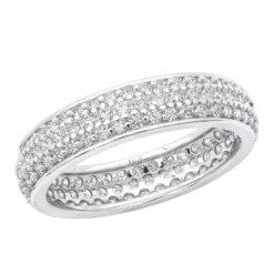 14K White Gold Round Diamond Eternity Ring 1.57ct