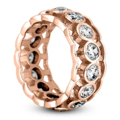 14K White Gold Round Diamond Eternity Ring 2.25ct -Outlet Bijou Lush Store 14k gold round diamond eternity ring 225ct p 24896 back rose 20220426