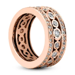 14K White Gold Round Diamond Eternity Ring 2.48ct -Outlet Bijou Lush Store 14k gold round diamond eternity ring 248ct p 24900 back rose 20220426