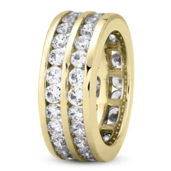 14K White Gold Round Diamond Eternity Ring 3.08ct -Outlet Bijou Lush Store 14k gold round diamond eternity ring 308ct p 24895 back yellow 20220426