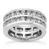 14K White Gold Round Diamond Eternity Ring 3.08ct