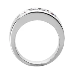 14K White Gold Round Diamond Men's Wedding Band 1.25ct -Outlet Bijou Lush Store 14k gold round diamond mens wedding band 125ct p 25541 back white 20220426
