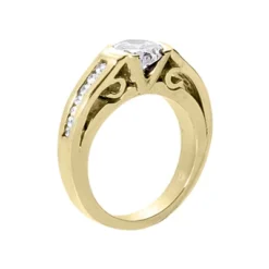 14K White Gold Round Diamond Ring 1.22ct -Outlet Bijou Lush Store 14k gold round diamond ring 122ct p 29695 back yellow