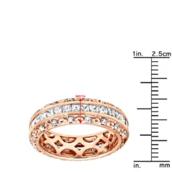 14K White Gold Round Princess Diamond Eternity Band 1.95ct -Outlet Bijou Lush Store 14k gold round princess diamond eternity band 195ct p 6290 rulerro