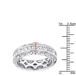 14K White Gold Round Princess Diamond Eternity Band 1.95ct -Outlet Bijou Lush Store 14k gold round princess diamond eternity band 195ct p 6290 rulerwh