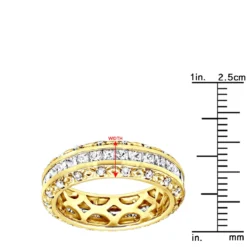 14K White Gold Round Princess Diamond Eternity Band 1.95ct -Outlet Bijou Lush Store 14k gold round princess diamond eternity band 195ct p 6290 rulerye