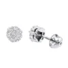 14K White Gold Round Prong Diamond Cluster Earrings 0.63ct -Outlet Bijou Lush Store 14k gold round prong diamond cluster earrings 063ct p 5811 wh