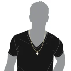 Unique 14K White Gold Small Diamond Cross Pendant 1.1ct Princess Cut Diamonds -Outlet Bijou Lush Store 14k gold small diamond cross pendant 150ct p 40105 bodye