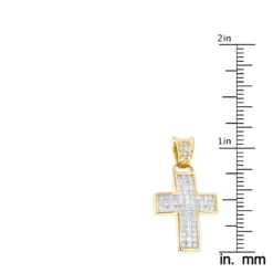 Unique 14K White Gold Small Diamond Cross Pendant 1.1ct Princess Cut Diamonds -Outlet Bijou Lush Store 14k gold small diamond cross pendant 150ct p 40105 rulerye