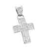 Unique 14K White Gold Small Diamond Cross Pendant 1.1ct Princess Cut Diamonds -Outlet Bijou Lush Store 14k gold small diamond cross pendant 150ct p 40105 wh