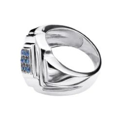 14K Rose Gold Tanzanite Men's Ring By Luxurman -Outlet Bijou Lush Store 14k gold tanzanite mens ring by luxurman backwh