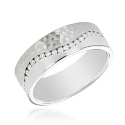 14K Yellow Gold Two Tone Men's Diamond Eternity Band Designer Ring By Luxurman -Outlet Bijou Lush Store 14k gold two tone mens diamond eternity band designer ring by luxurman wh