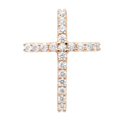 14K White Gold VS Diamond Cross Pendant For Men & Women 1.6Ct -Outlet Bijou Lush Store 14k gold vs diamond cross pendant for men women 16ct 000798 ro