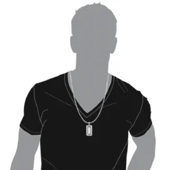 14K White Gold White Black Diamond Dog Tag Pendant 1.34ct -Outlet Bijou Lush Store 14k gold white black diamond dog tag pendant 134ct p 7203 bodwh