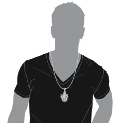 14K Gold White Blue Green Yellow Diamond Sword & Snakes Men's Pendant 18ct -Outlet Bijou Lush Store 14k gold white blue green yellow diamond sword snakes mens pendant 18ct bodwh