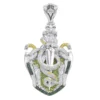 14K Gold White Blue Green Yellow Diamond Sword & Snakes Men's Pendant 18ct -Outlet Bijou Lush Store 14k gold white blue green yellow diamond sword snakes mens pendant 18ct mainwh