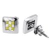 Unique 14K White Gold White Yellow Princess Cut Diamond Earrings Studs .5 -Outlet Bijou Lush Store 14k gold white yellow princess cut diamond earrings 47 p 1671159872