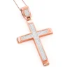 Men's 14K Rose Gold Invisible Set Princess Cut Diamond Cross Pendant 3.69ct -Outlet Bijou Lush Store 14k invisible set diamond cross princess cut 369ct p 38720 ro