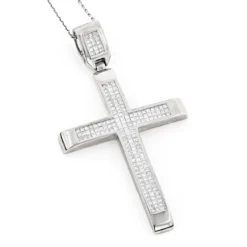 Men's 14K Rose Gold Invisible Set Princess Cut Diamond Cross Pendant 3.69ct 8 Men's 14K Rose Gold Invisible Set Princess Cut Diamond Cross Pendant 3.69ct -Outlet Bijou Lush Store 14k invisible set diamond cross princess cut 369ct p 38720 wh