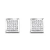 14K White Gold Invisible Set Princess Diamond Stud Earrings 0.55ct -Outlet Bijou Lush Store 14k invisible set princess diamond stud earrings 060ct p 6163 wh