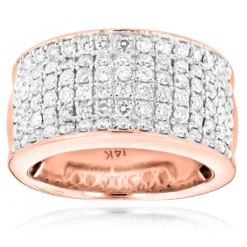 14K White Gold Men's Designer Diamond Wedding Band 2.05ct -Outlet Bijou Lush Store 14k mens designer diamond wedding band 205ct p 40412 ro