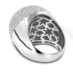 14K White Gold Pave Diamond Dome Ring 2.2ct 11 14K White Gold Pave Diamond Dome Ring 2.2ct -Outlet Bijou Lush Store 14k pave diamond dome ring 259ct p 42946 backwh