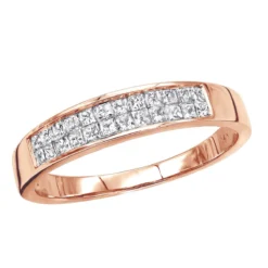 Thin 14K White Gold Princess Cut Diamond Wedding Band 0.75ct -Outlet Bijou Lush Store 14k princess cut diamond wedding band 075ct p 38034 ro