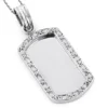 14K White Gold Diamond Dog Tag Pendant 0.22ct 2 14K White Gold Diamond Dog Tag Pendant 0.22ct -Outlet Bijou Lush Store 14k solid gold diamond dog tag pendant 022ct p 6167 wh