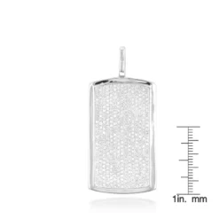 Iced Out 14K White Gold Dog Tag Pendant With Diamonds 2ct -Outlet Bijou Lush Store 14k solid gold dog tag pendant with diamonds 199ct p 6990 rulerwh
