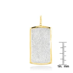 Iced Out 14K White Gold Dog Tag Pendant With Diamonds 2ct -Outlet Bijou Lush Store 14k solid gold dog tag pendant with diamonds 199ct p 6990 rulerye