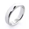 Thin Solid 14K White Gold Women's Or Men's Wedding Band 4mm