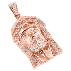 14K White Gold Round Diamond Jesus Head Pendant For Men 1.8ct -Outlet Bijou Lush Store 14k white gold round diamond jesus head pendant 180ct p 6158 ro