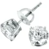 14K White Gold Round Diamond Stud Earrings 1.75ct -Outlet Bijou Lush Store 14k white gold round diamond stud earrings 175ct p 5630