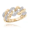 14K Yellow Gold Diamond Miami Cuban Link Ring Men's By Luxurman