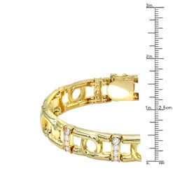 14K White/Yellow Gold Men's Diamond Two-Tone Bracelet 4ct -Outlet Bijou Lush Store 14k white yellow gold mens diamond two tone bracelet 4ct rulerye