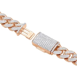 15 Carats Real Diamond Cuban Link Chain Choker Necklace 14K Yellow Gold 12mm Wide -Outlet Bijou Lush Store 15 carats real diamond cuban link chain choker necklace real 14k gold 12mm wide 000938 backro