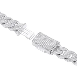 15 Carats Real Diamond Cuban Link Chain Choker Necklace 14K Yellow Gold 12mm Wide -Outlet Bijou Lush Store 15 carats real diamond cuban link chain choker necklace real 14k gold 12mm wide 000938 backwh