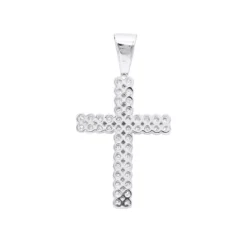 1.5ct Diamond Cross Pendant 10K White Gold For Men And Women -Outlet Bijou Lush Store 15ct diamond cross pendant in 10k gold for men and women 000955 backwh
