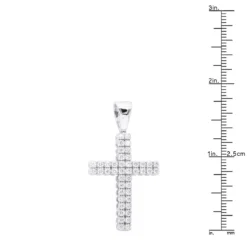1.5ct Diamond Cross Pendant 10K White Gold For Men And Women -Outlet Bijou Lush Store 15ct diamond cross pendant in 10k gold for men and women 000955 rulerwh
