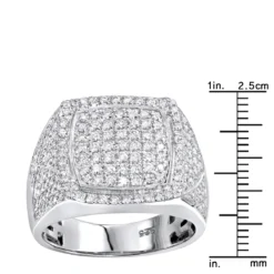 1.75ct Diamond Affordable Sterling Silver Pinky Ring For Men -Outlet Bijou Lush Store 175ct diamond affordable sterling silver pinky ring for men 001261 rulerwh