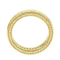 18K Yellow Gold Round And Princess Cut Diamond Eternity Band 1.93ct -Outlet Bijou Lush Store 18k gold diamond eternity band 193ct p 30372 backye