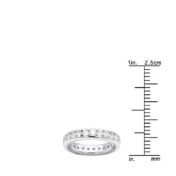 18K White Gold Diamond Eternity Band 2.20ct -Outlet Bijou Lush Store 18k gold diamond eternity band 220ct p 30350 ruler