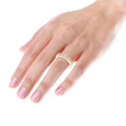 18K Yellow Gold Round Diamond Eternity Band 2.20ct -Outlet Bijou Lush Store 18k gold diamond eternity band 220ct p 30522 bodye