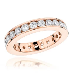 18K Yellow Gold Round Diamond Eternity Band 2.20ct -Outlet Bijou Lush Store 18k gold diamond eternity band 220ct p 30522 ro